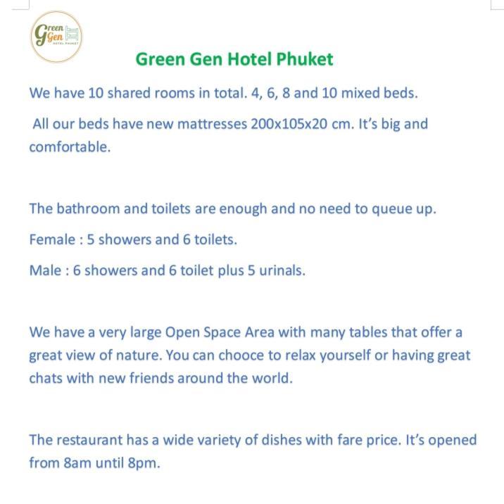 Green Gen Hotel, Mueang Phuket Ban Lo Ti Pa Dış mekan fotoğraf